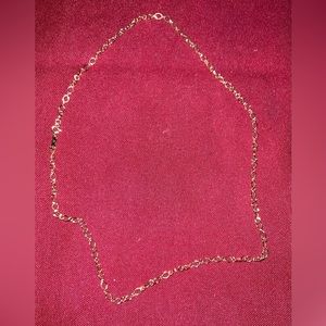 18” Necklace 14K Polished circle/marquise link chain